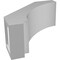 Ekena Millwork 3 1/2-in. W x 8-in. D x 8-in. H Imperial Architectural Grade PVC Knee Brace BRCP035X08X08IMP - alternate 2